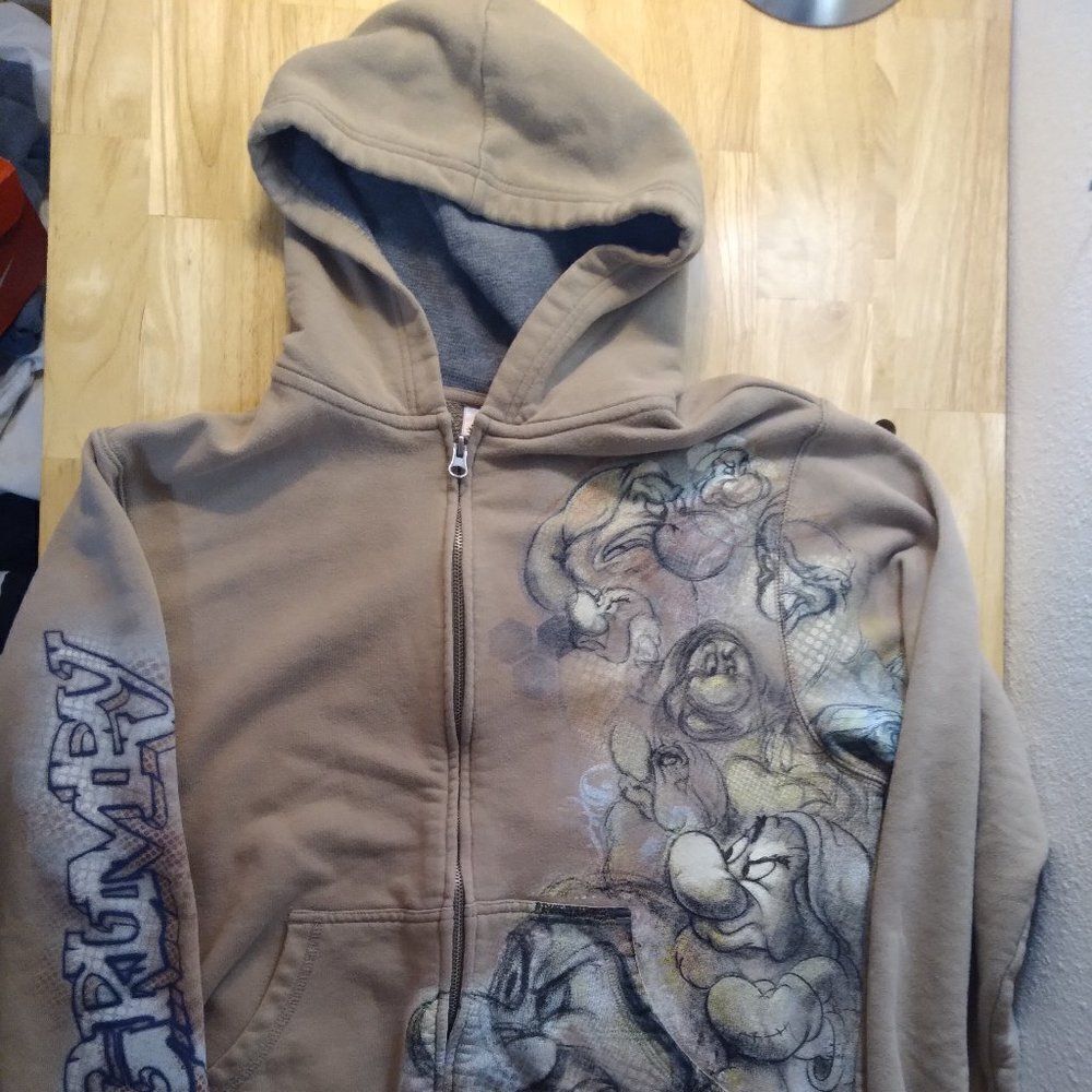 Disney Store Exclusive Grumpy Snow White Dwarves Hoodie Sweatshirt